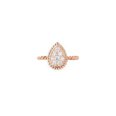 Bague Boucheron Serpent Bohème Medium en or rose et diamants