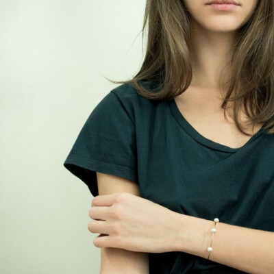 Bracelet Claverin Bold Success en or jaune et perles