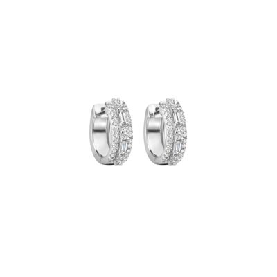 Boucles d'oreilles Art Déco diamants en or blanc
