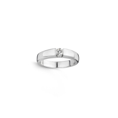 Bague solitaire SoHo diamants or blanc