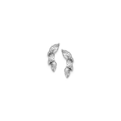 Boucles d'oreilles Infini en or blanc et diamants