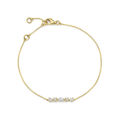 Bracelet Infini en or jaune et diamants