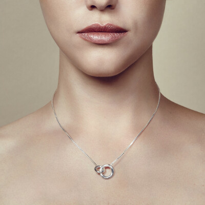 Collier 2 anneaux Idole de Christofle en argent
