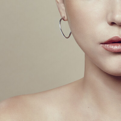 Boucles d'oreilles Idole de Christofle Grand modèle en argent