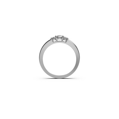 Bague Infini en or blanc et diamants (diamant de centre certifié GIA N°74019755181)