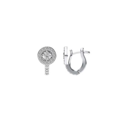 Boucles d'oreilles 1897 en or blanc et diamants