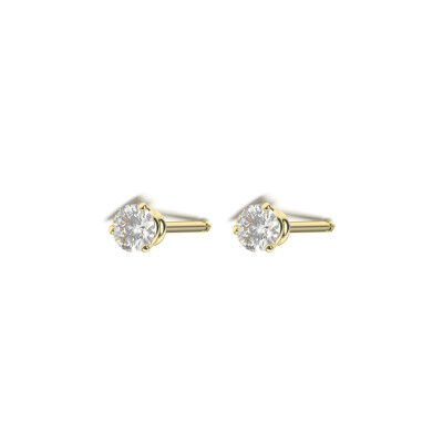 Boucles d'oreilles Infini diamant en or jaune