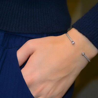 Bracelet Bulles en or blanc et diamants