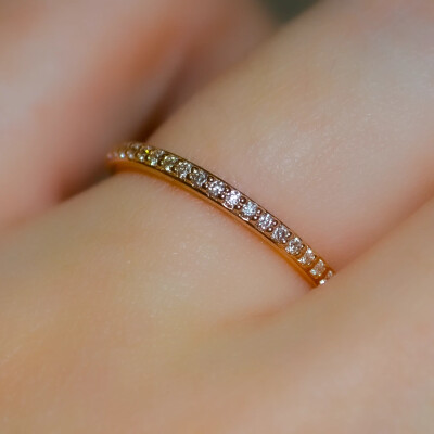 Alliance Infini en or rose et diamants