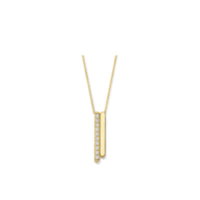 Collier cravate Infini avec diamants en or jaune