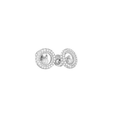 Boucles d'oreilles 1897 diamants en or blanc