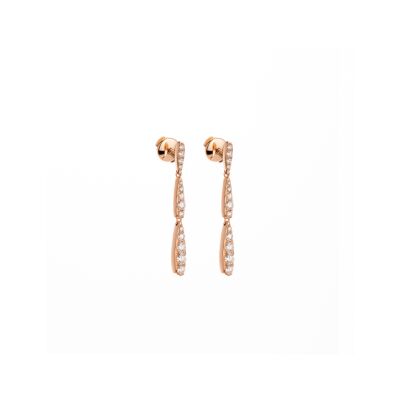 Boucles d'oreilles SoHo diamants en or rose