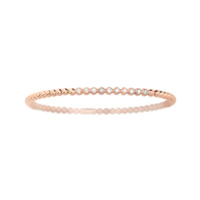Bracelet Bulles diamants en or rose