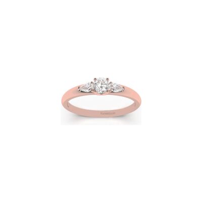 Solitaire Infini en or rose et diamants
