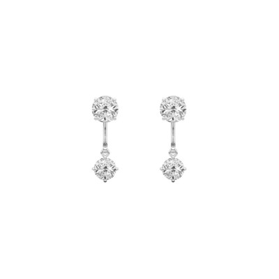 Boucles d'oreilles Infini en or blanc et diamants