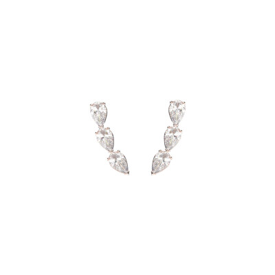 Boucles d'oreilles Infini en or rose et diamants