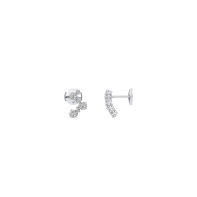 Boucles d'oreilles Infini en or blanc et Diamants