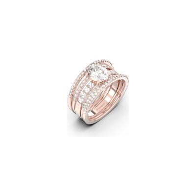 Solitaire Infini en or rose et diamants
