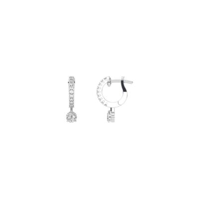 Boucles d'oreilles 1897 en or blanc et diamants