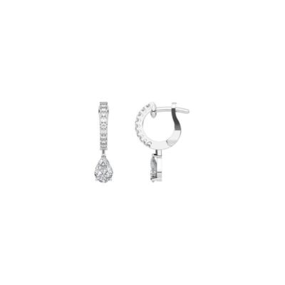 Boucles d'oreilles 1897 en or blanc et diamants