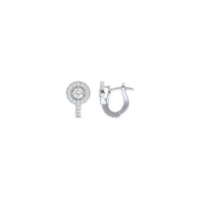 Boucles d'oreilles Infini en or blanc et diamants