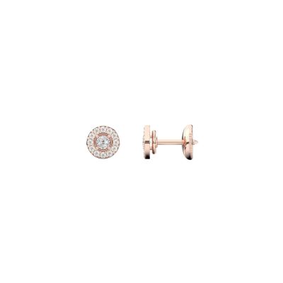 Boucles d'oreilles Infini en or rose et diamants