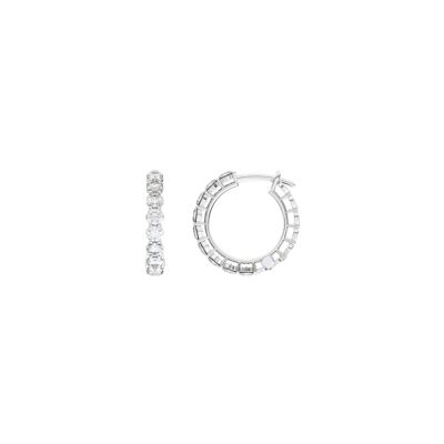 Boucles d'oreilles Infini en or blanc et diamants