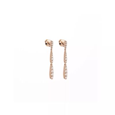 Boucles d'oreilles SoHo diamants en or rose
