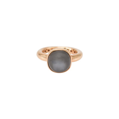 Bague en or rose et pierre de lune