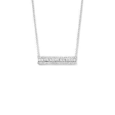 Collier Art Déco diamants en or blanc
