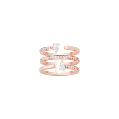 Bague Infini en or rose et diamants