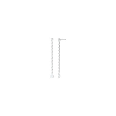 Boucles d'oreilles 1897 en or blanc et diamants
