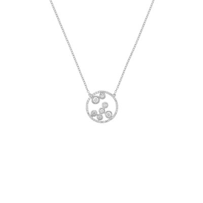 Pendentif Bulles en or blanc et diamants