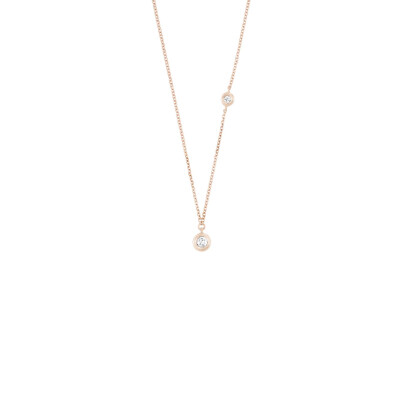 Collier Luna B en or rose et diamants