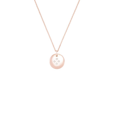 Pendentif Luna B en or rose et diamants