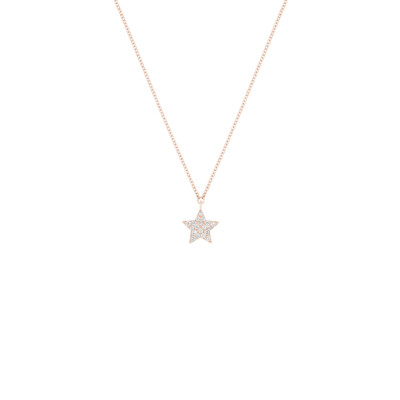 Pendentif Luna B en or rose et diamants