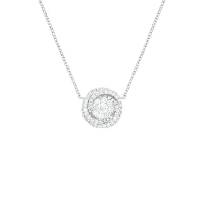 Pendentif en or blanc et diamants