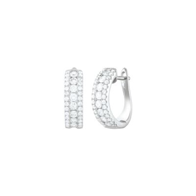 Boucles d'oreilles 1897 en or blanc et diamants