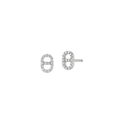 Boucles d'oreilles en or blanc et diamants