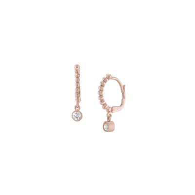 Boucles d'oreilles Luna B en or rose et diamants