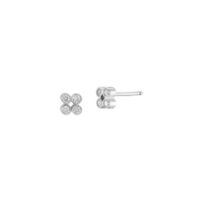 Boucles d'oreilles Luna B en or blanc et diamants