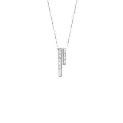 Pendentif Art Déco en or blanc et diamants