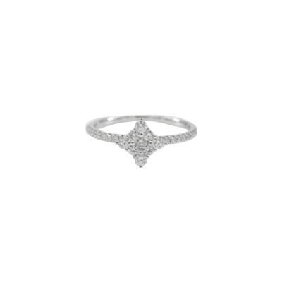 Bague en or blanc et diamants