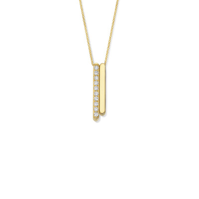 Collier cravate Infini avec diamants en or jaune