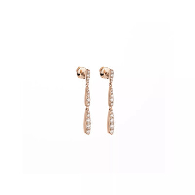Boucles d'oreilles SoHo diamants en or rose
