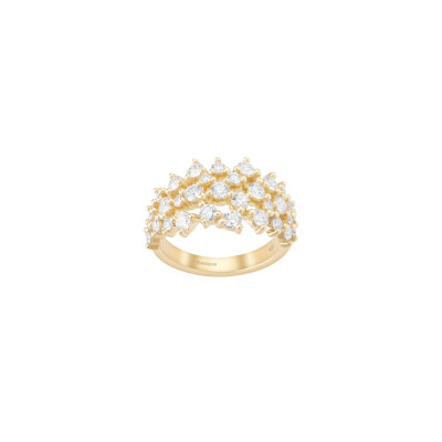 Bague Infini en or jaune pavée diamants