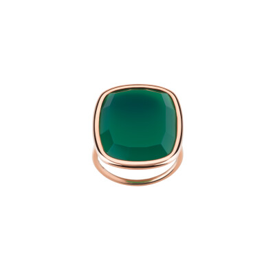 Bague Luna B agate en or rose