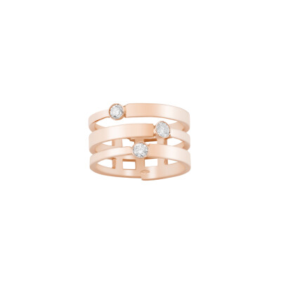 Bague Bulles en or rose et diamants