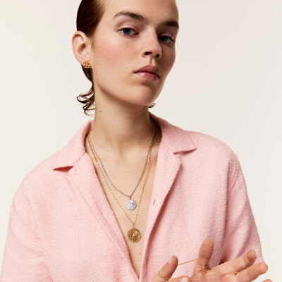 Médaille Arthus Bertrand Pluie d'Etoiles en or blanc, 23 mm