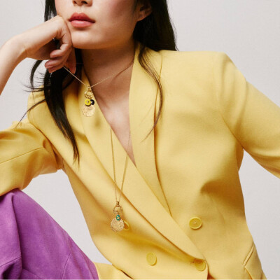 Collier Arthus Bertrand Spirale Etoilée en or jaune poli, 45cm